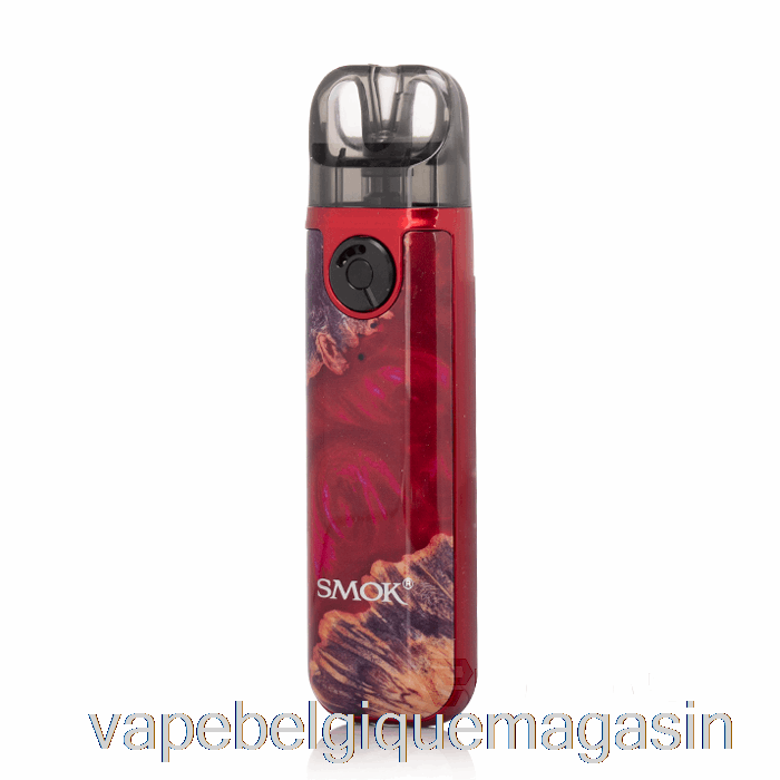 Vape Shop Bruxelles Smok Novo 4 Mini 25w Kit Bois Stabilisateur Rouge